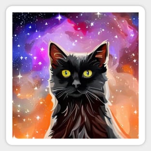 Magical Black Cat Starshine Sticker